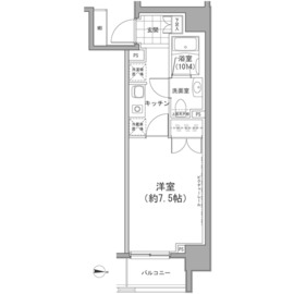 カッシア両国 801 間取り図