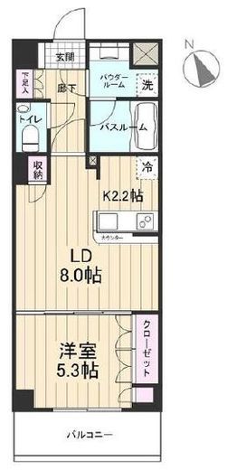 デュオステージ横濱赤門通り 7階 間取り図