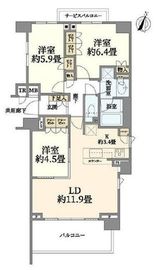 クレヴィア綱島 5階 間取り図