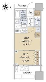 シティタワー銀座東 3階 間取り図