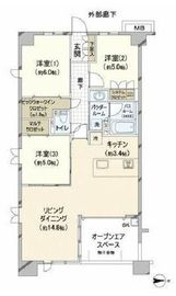 ヴェレーナシティ横浜根岸ザ・フロント 6階 間取り図