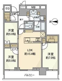 ザ・パークハウス晴海タワーズ クロノレジデンス 18階 間取り図
