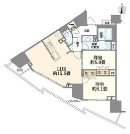 プラウド高田馬場 3階 間取り図