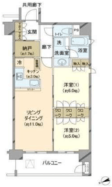 パークホームズセンター北 8階 間取り図