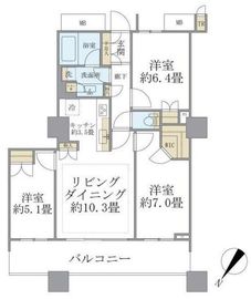 ブリリアマーレ有明 5階 間取り図