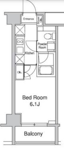 プラウドフラット蒲田Ⅱ 1207 間取り図