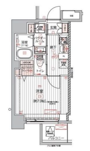 ARCOBALENO TOGOSHIGINZA (アルコバレーノ戸越銀座) 601 間取り図