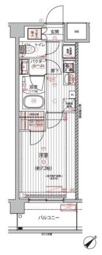 ARCOBALENO TOGOSHIGINZA (アルコバレーノ戸越銀座) 304 間取り図