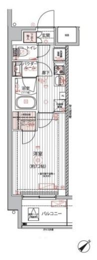 ARCOBALENO TOGOSHIGINZA (アルコバレーノ戸越銀座) 306 間取り図
