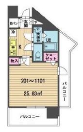 メゾン・ド・ヴィレ渋谷 10階 間取り図