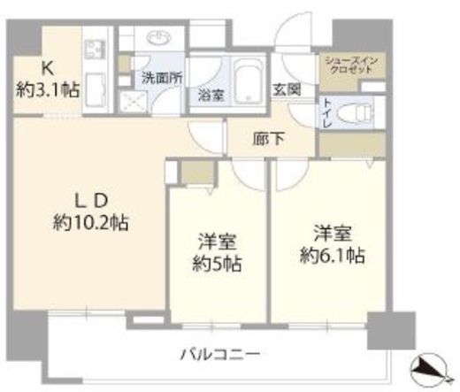 グーディッシュ新子安 7階 間取り図