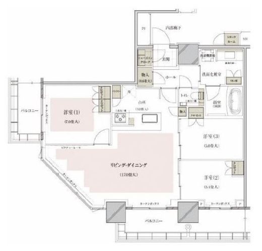 THE TOWER JUJO (ザ・タワー十条) 13階 間取り図