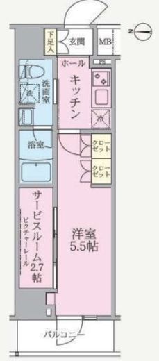 ARKMARK南千住RESIDENCE (アークマーク南千住レジデンス) 101 間取り図