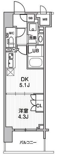 シーズンフラッツ大森エアリー 403 間取り図