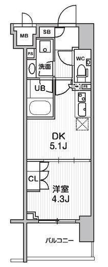 シーズンフラッツ大森エアリー 1202 間取り図