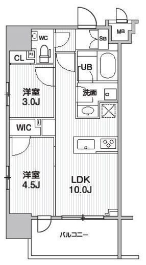 シーズンフラッツ大森エアリー 1301 間取り図