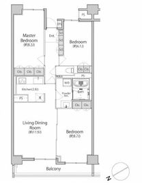 西麻布BLESS 410 間取り図