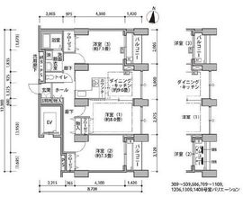 東雲キャナルコートCODAN 14-1206 間取り図