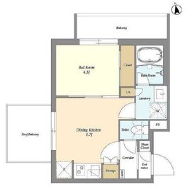 ベルファース三軒茶屋 407 間取り図