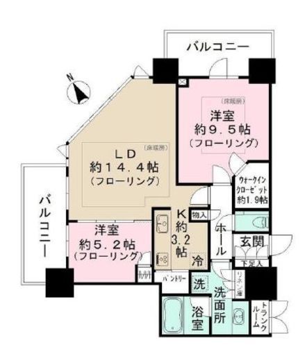 THE TOWER JUJO (ザ・タワー十条) 9階 間取り図