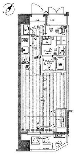 ジーコンフォートウエスト新横浜 9階 間取り図