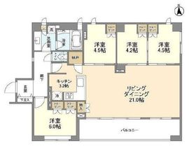 サンテラス代々木上原 401 間取り図