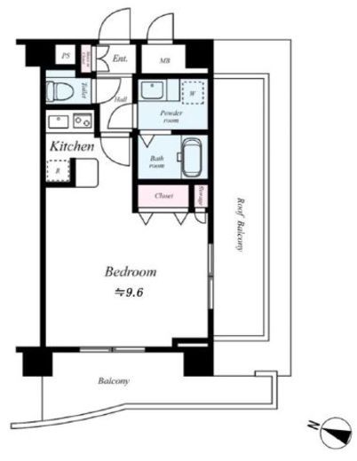 グランド・ガーラ西麻布 11階 間取り図