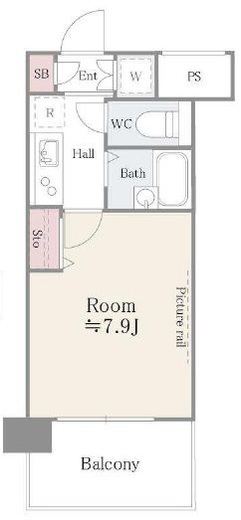 アルテーヌ新横浜 1007 間取り図