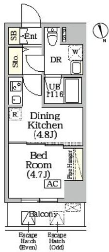 BRICK RESIDENCE 築地明石町 305 間取り図