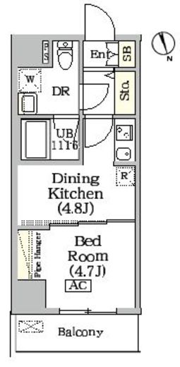BRICK RESIDENCE 築地明石町 306 間取り図
