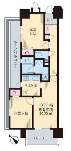 ライオンズガーデン町屋 12階 間取り図