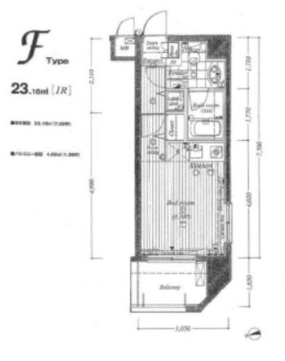 アヴァンツァーレ新宿ピアチェーレ 5階 間取り図