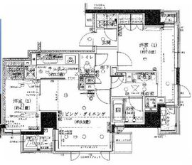 パークホームズ新宿若松町 6階 間取り図