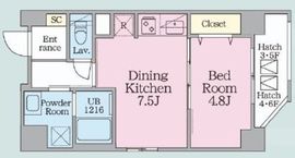 ウテナ西麻布 201 間取り図