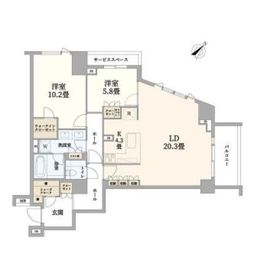 ウエリス代官山猿楽町テラス 3階 間取り図