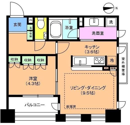 フォレスト早稲田レジデンス 4階 間取り図