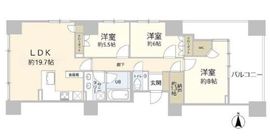 ワールドシティタワーズ アクアタワー 38階 間取り図