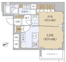 リリーゼ五反田 2階 間取り図