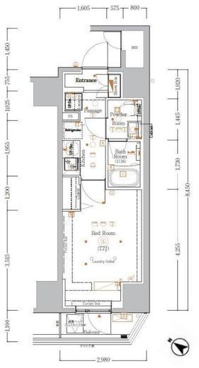 GENOVIA川崎Ⅲ (ジェノヴィア川崎Ⅲ) 9階 間取り図