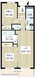 洗足第2マンション 402 間取り図