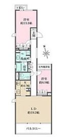 パークハウス等々力 2階 間取り図