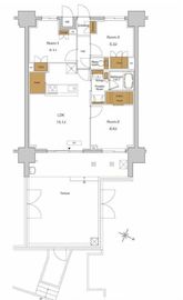 RJRプレシア東十条ガーデン 104 間取り図