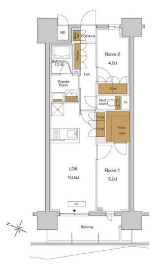 RJRプレシア東十条ガーデン 305 間取り図