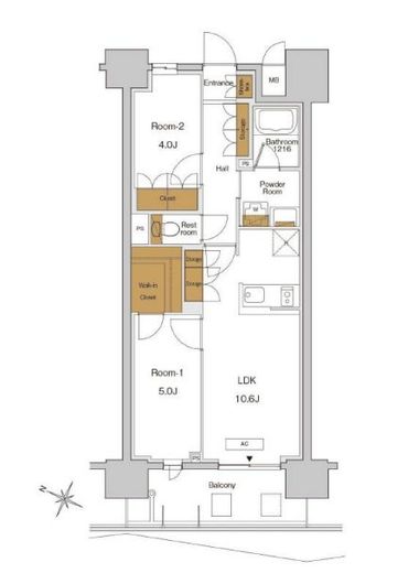 RJRプレシア東十条ガーデン 708 間取り図