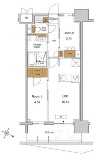 RJRプレシア東十条ガーデン 525 間取り図