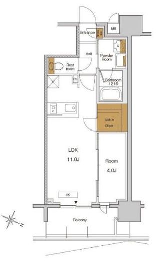 RJRプレシア東十条ガーデン 523 間取り図