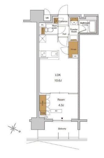 RJRプレシア東十条ガーデン 522 間取り図