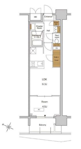 RJRプレシア東十条ガーデン 703 間取り図
