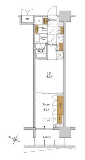 RJRプレシア東十条ガーデン 314 間取り図