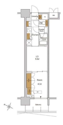 RJRプレシア東十条ガーデン 706 間取り図
